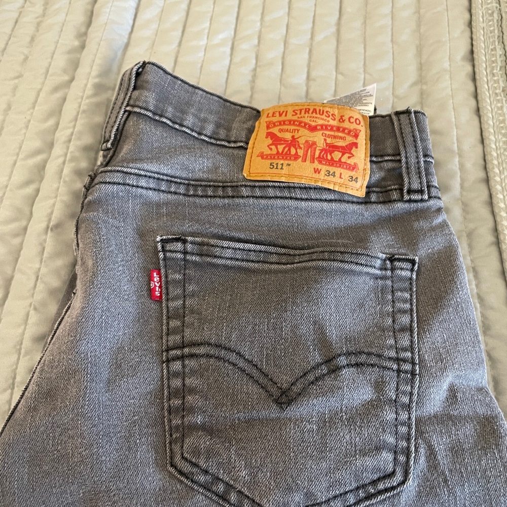 Grey Flared Jeans